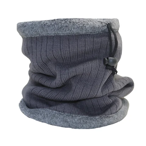 #561290GR - Cuello Tejido con peluche gris