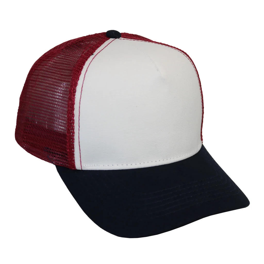 #108590CRBRNY - Trucker canva combinado en crudo bordo y marino
