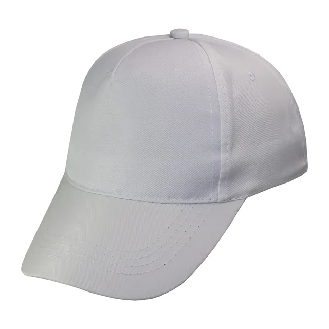 #1254WH - GORRA LISA INFANTIL 5 GAJOS VISERA CURVA-1254wh