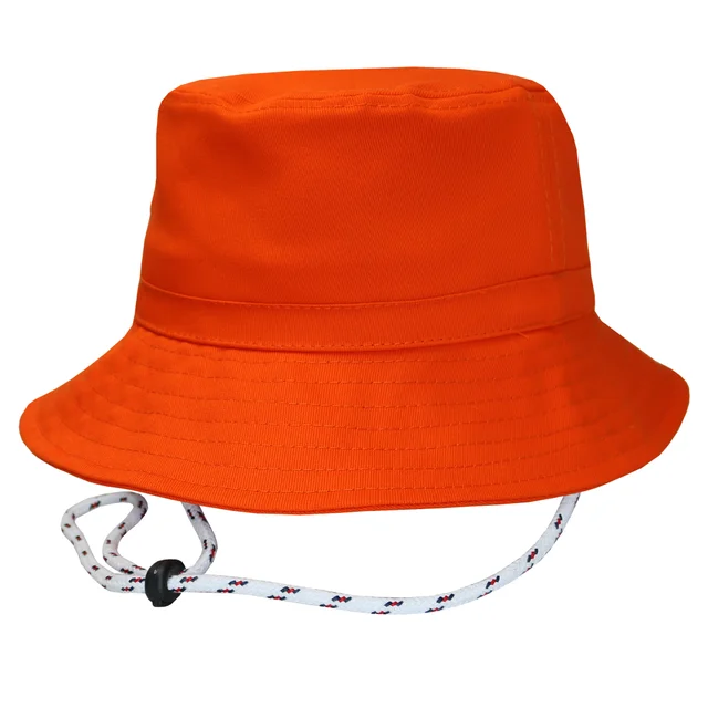#401513VEIANA - Bucket hat con cordón en gabardina naranja