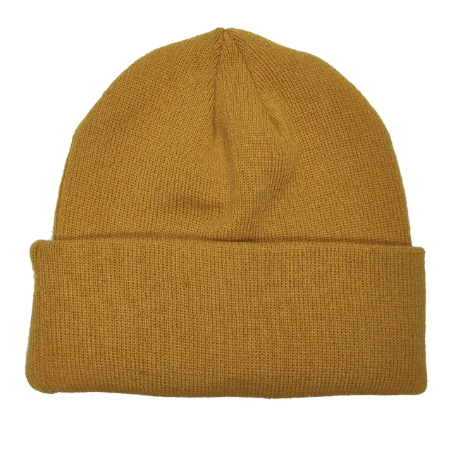 #535920MT - Gorro doble adulto unisex mostaza
