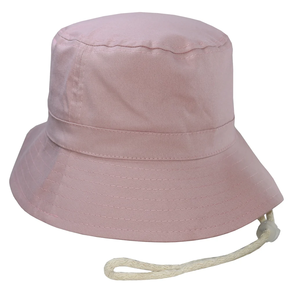 #401523VEIARSP - Bucket hat con cordón en gabardina rosa.