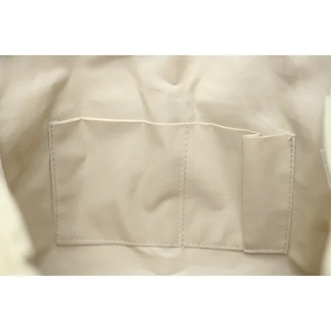 #271052KK - Tote bag puffer con boton caqui