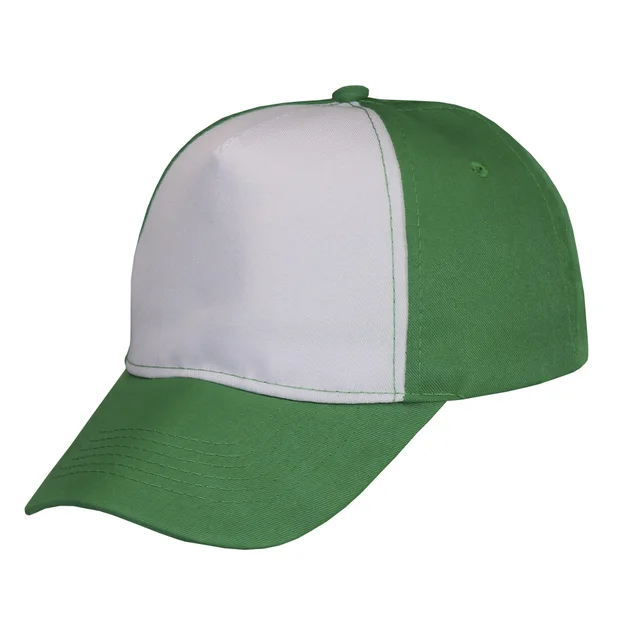 #1058VDWH - GORRA 5 GAJOS VISERA CURVA CON FRENTE BLANCO