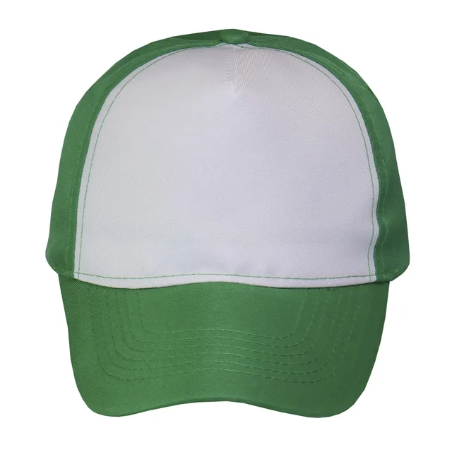 #1058VDWH - GORRA 5 GAJOS VISERA CURVA CON FRENTE BLANCO