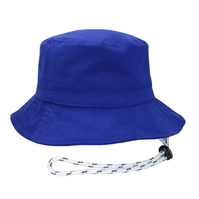 #401515VEIAAF - Bucket hat con cordón en gabardina azul francia.