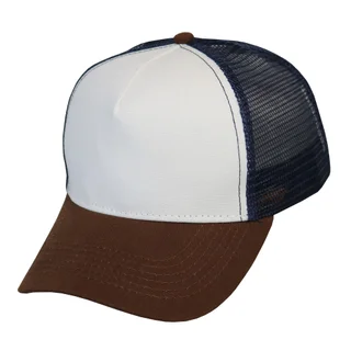 #108590CRNYMR - Trucker canva combinado en crudo marino y marron - Vista 1