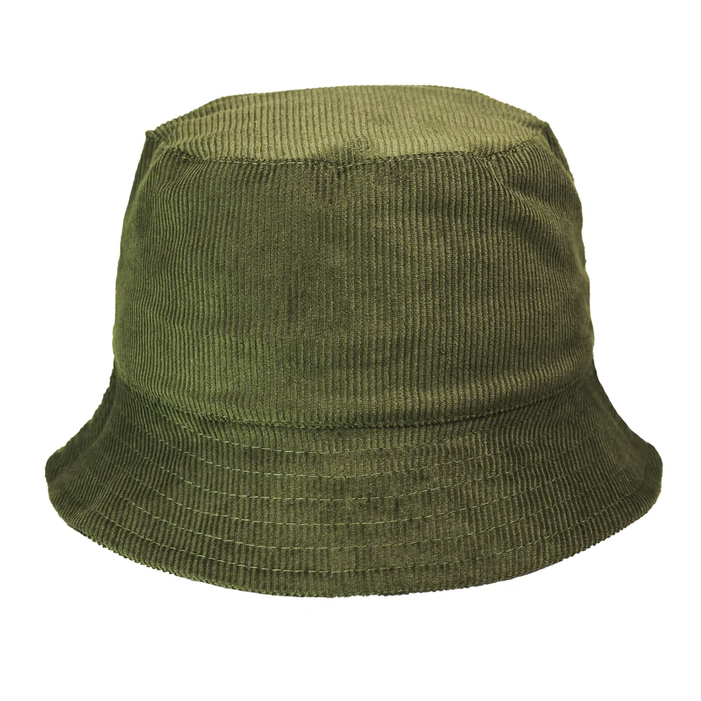 #143020MG - Piluso de corderoy básico con forrería verde militar.