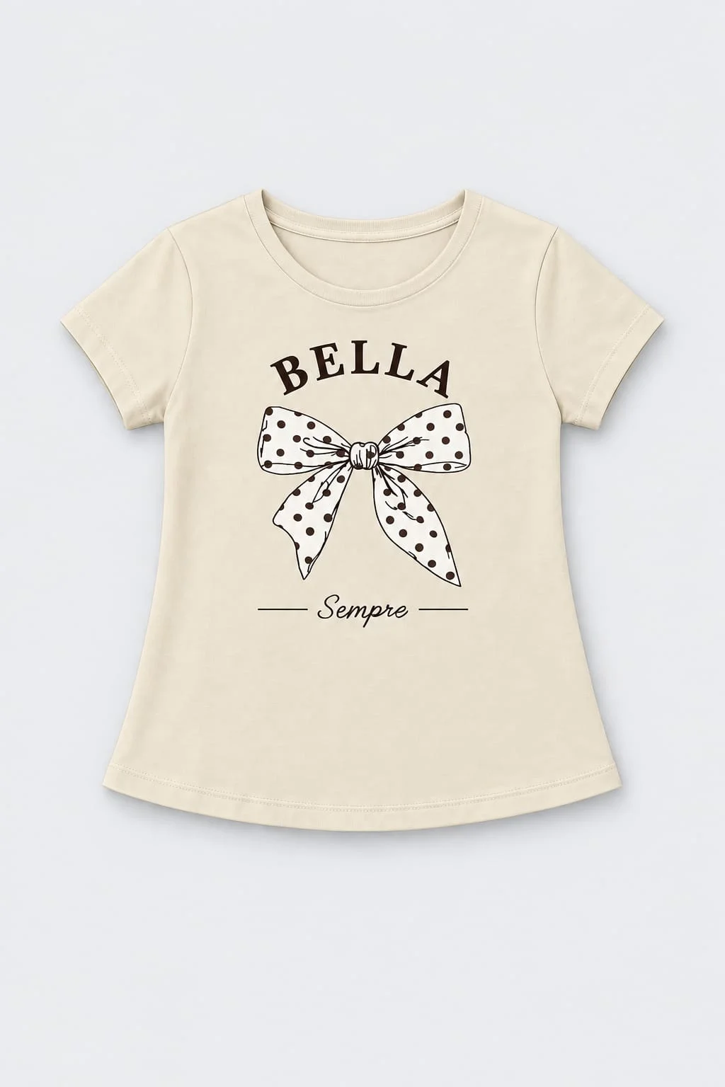 Remera Manga Corta Moño Lunares Kids