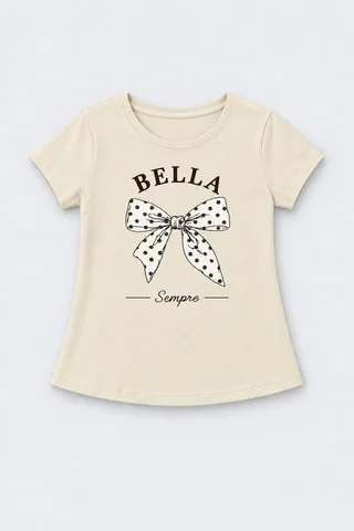 Remera Manga Corta Moño Lunares Kids - Vista 4
