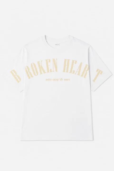 Remera manga corta Broken Heart Teens