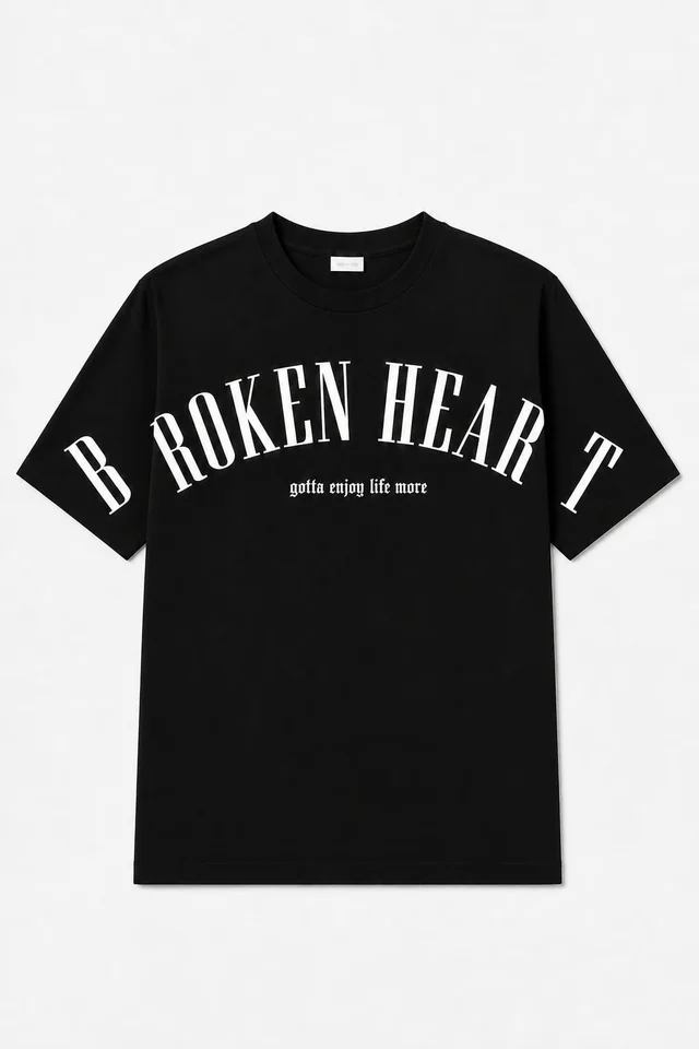Remera manga corta Broken Heart Teens