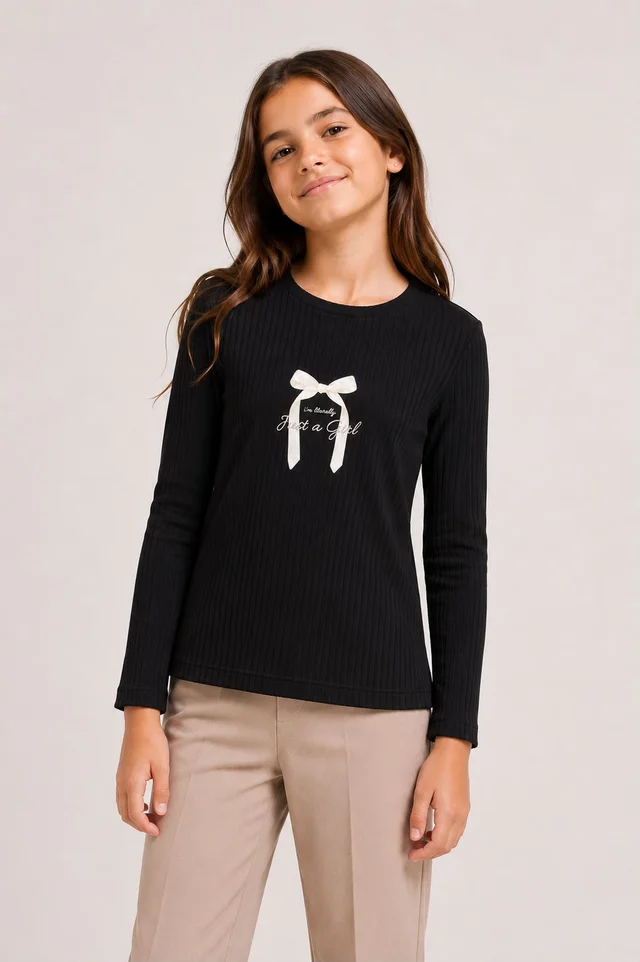 Remera manga larga Just a Girl Kids