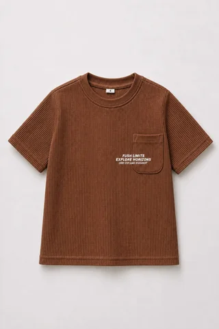 Remera Manga Corta Waffle Limits Kids - Vista 3