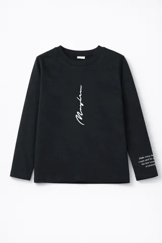 Remera manga larga de varon con estampa en frente y manga - Vista 5