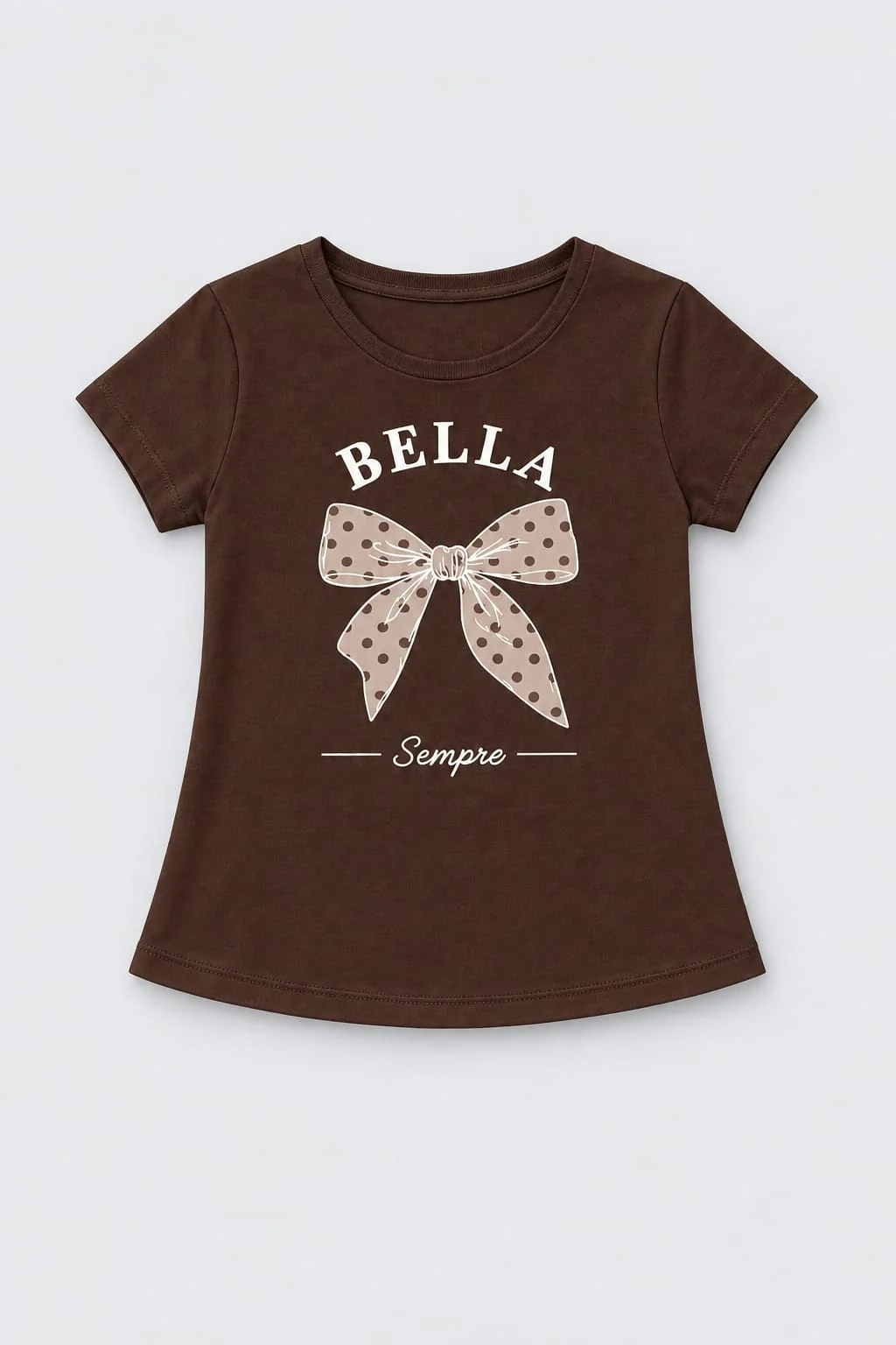 Remera Manga Corta Moño Lunares Kids