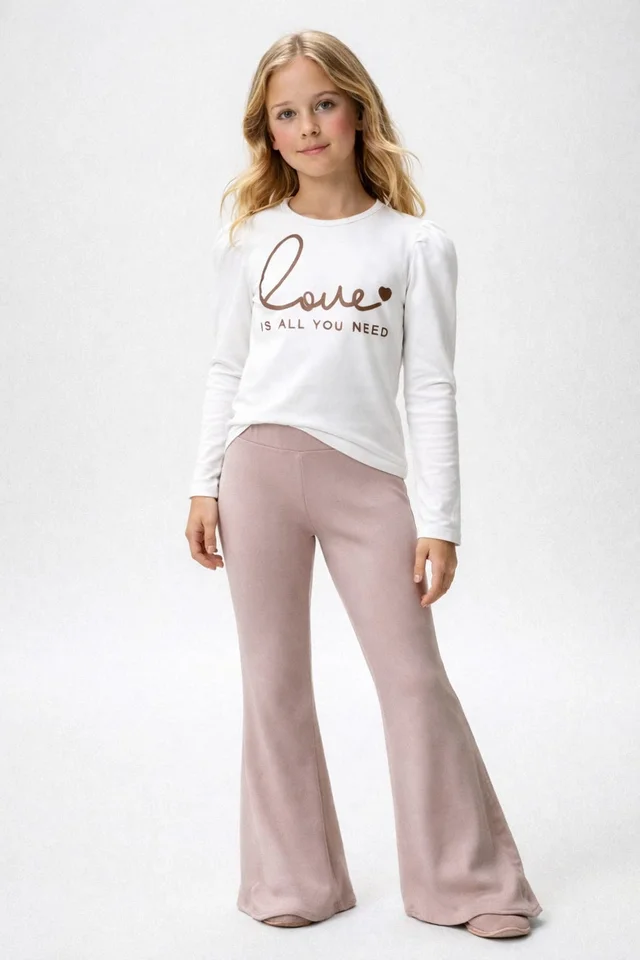 Calza lisa térmica oxford de niña 