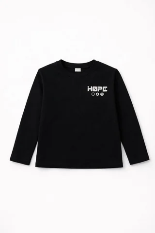 Remerón manga larga de niño con doble estampa en frente y espalda ¨hope¨ - Vista 3