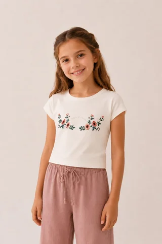 Remera Manga Corta Wild Flower Kids - Vista 1