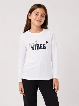 Remera manga larga Good Vibes Kids - Vista 1