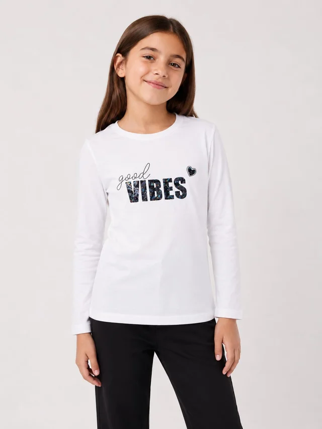 Remera manga larga Good Vibes Kids