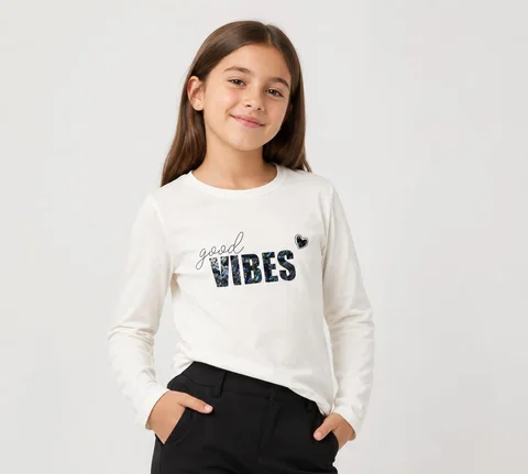 Remera manga larga Good Vibes Kids