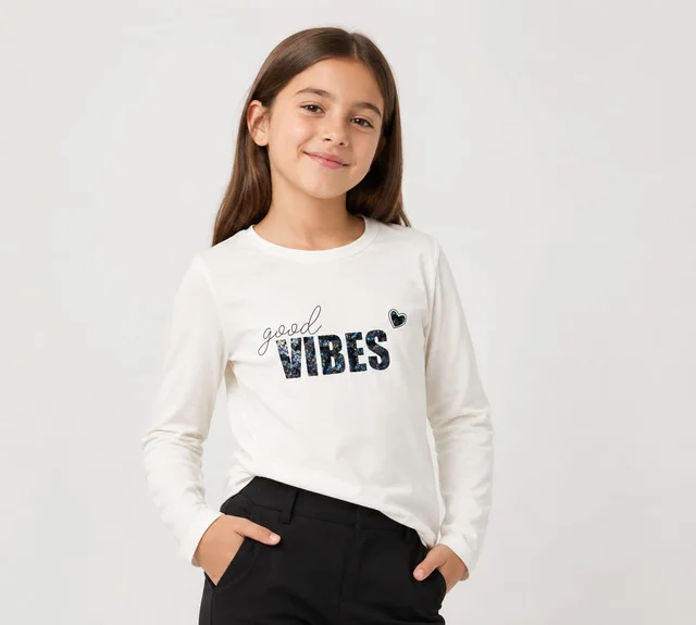 Remera manga larga Good Vibes Kids