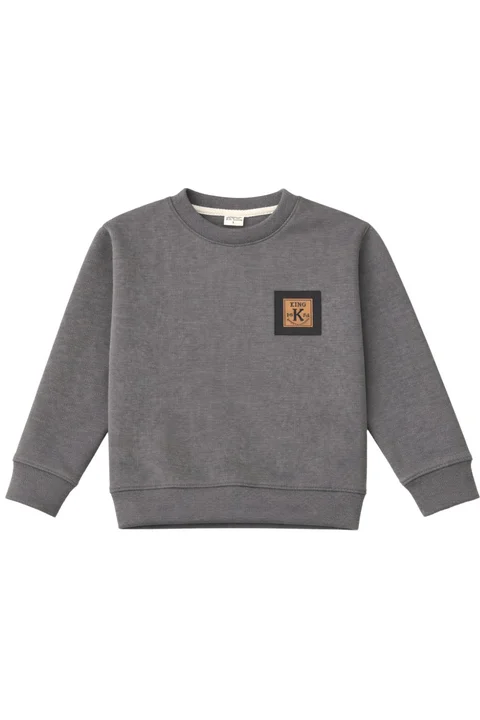 Buzo niño de darlon morley con interior de patagonia, bien Abrigado, con aplique combinado