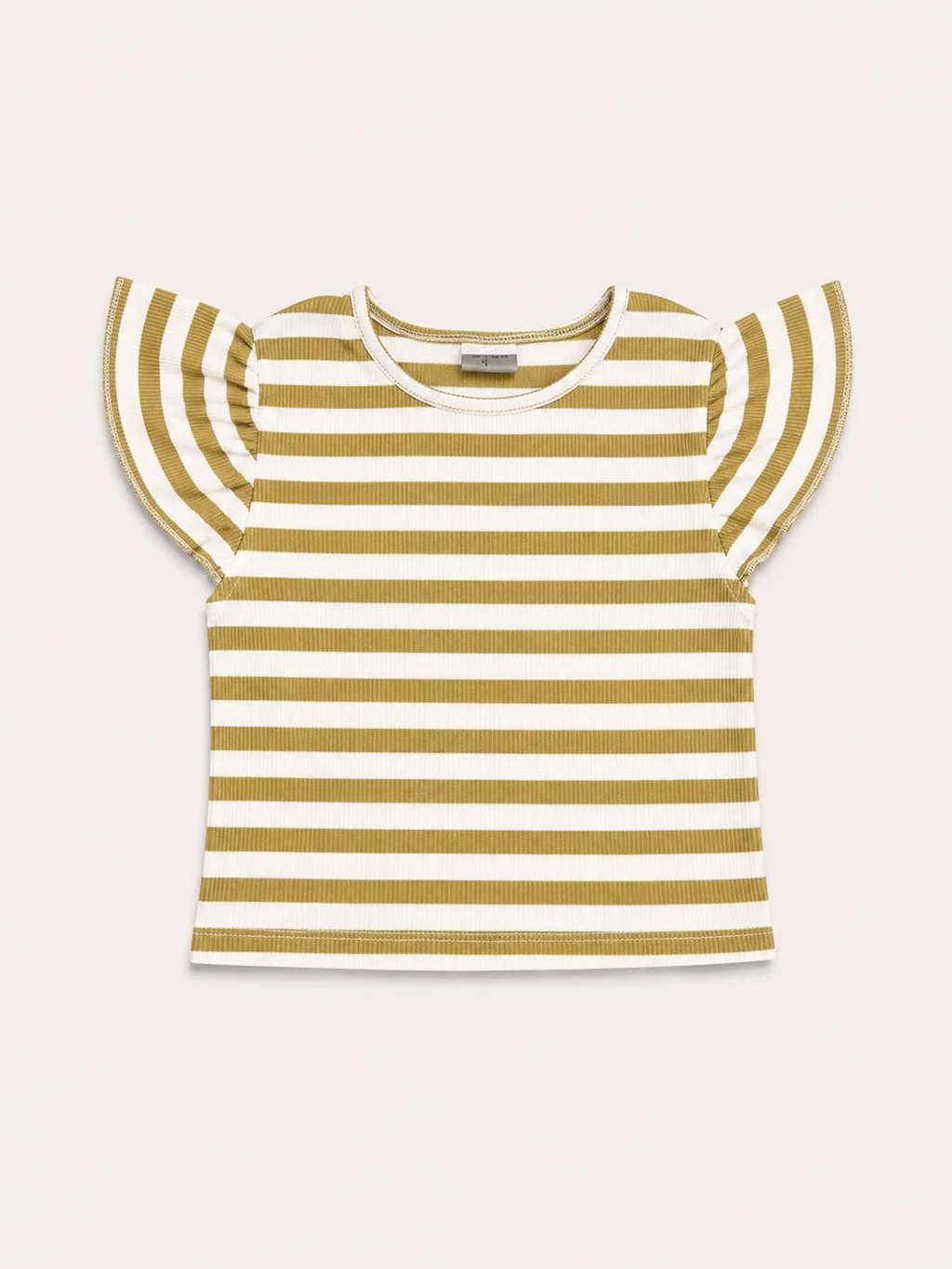 Remera Manga Corta Rayada Volados Kids