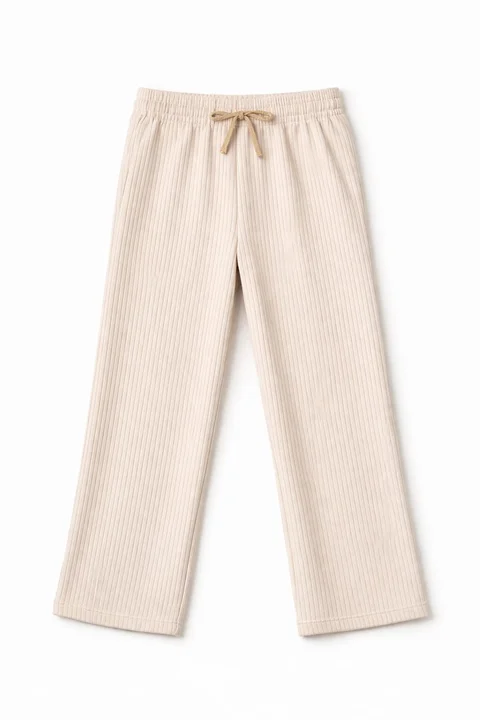 Pantalon de niña de morley basta ancha recto tipo gamuzado