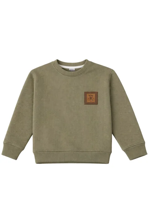 Buzo teen de darlon morley con interior de patagonia, bien abrigado, con aplique combinado