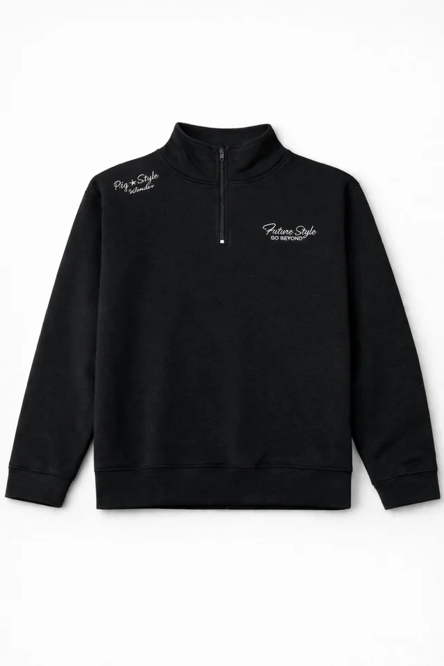 Buzo de niño de coconut con cuello alto y cierre con doble bordado