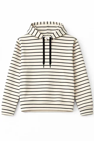 Buzo Teen de coconut rayado con capucha ajustable  - Vista 2