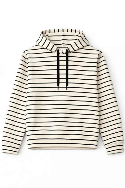 Buzo Teen de coconut rayado con capucha ajustable 