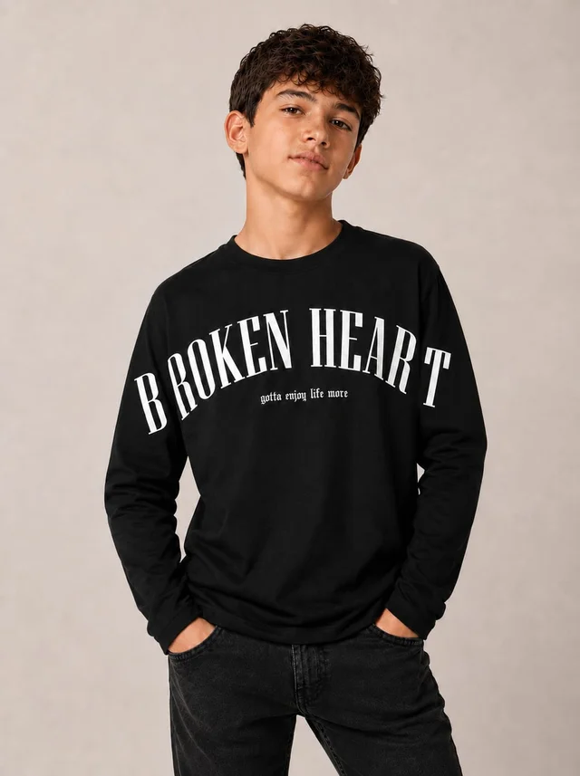 Remera manga larga Broken Heart Kids