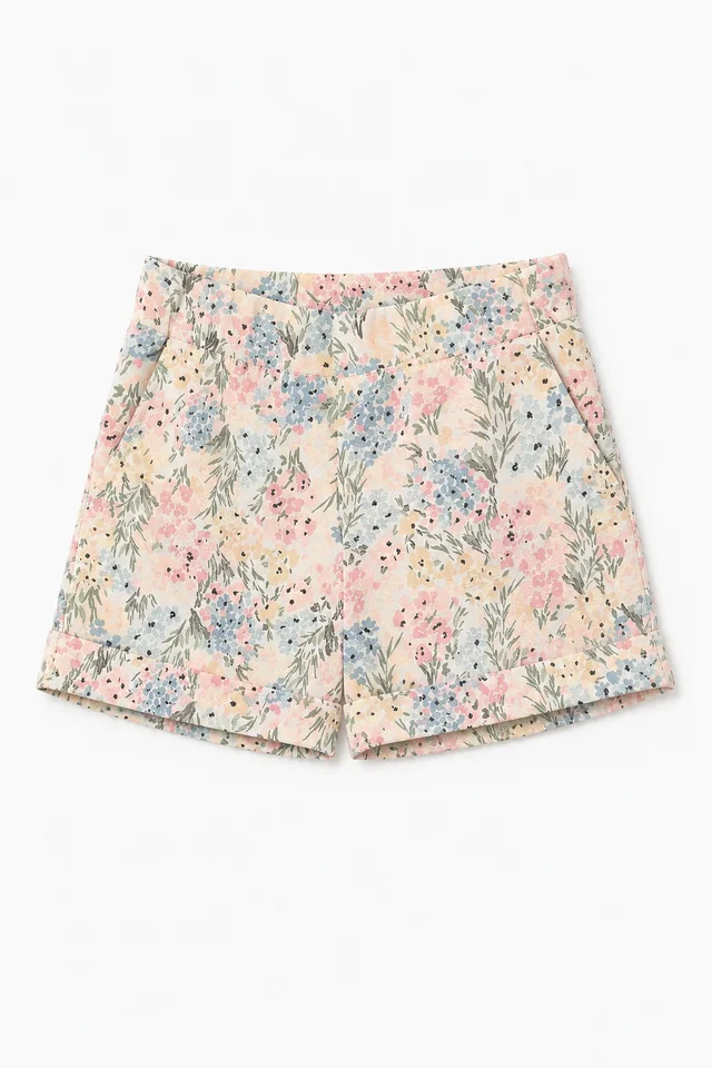 Short Poplín Floreado Kids