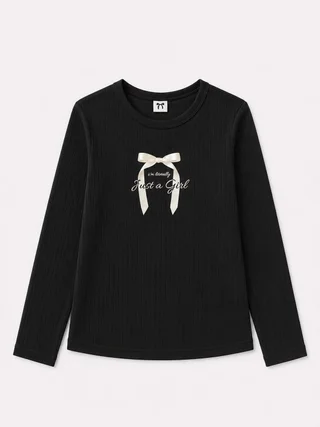 Remera manga larga Just a Girl Kids - Vista 3