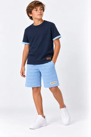 Bermuda Waffle Aplique Kids - Vista 1