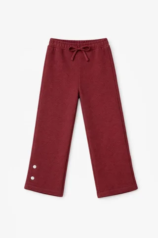 Conjunto de lanilla niña de buzo y pantalón con botones en combinación - Vista 5