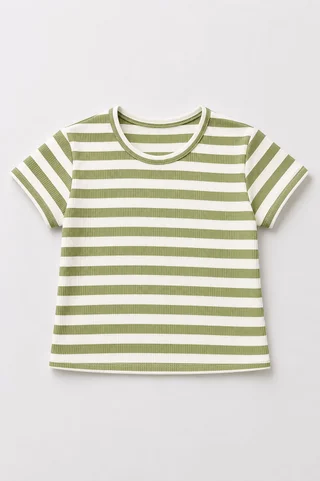 Remera Manga Corta Rayada Teens - Vista 3
