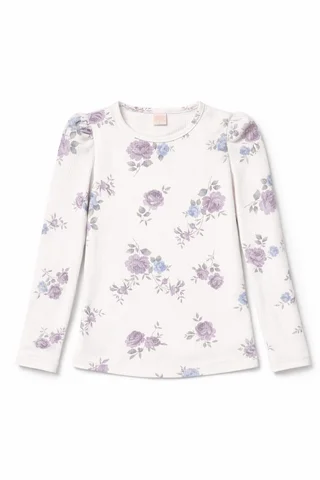 Remera manga larga de niña de morley estampado flores con manga princesa - Vista 2