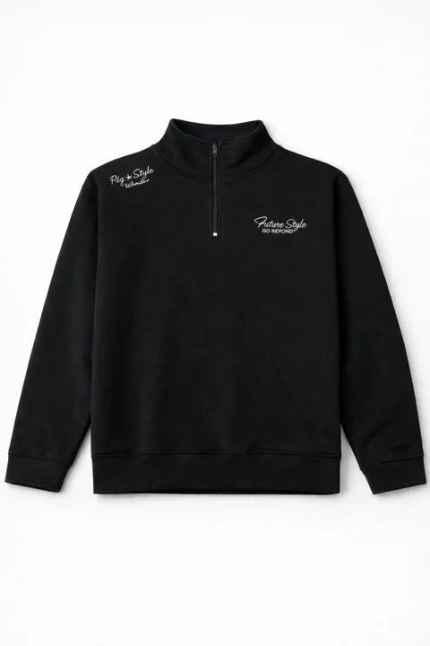 Buzo de teen de coconut con cuello alto y cierre con doble bordado