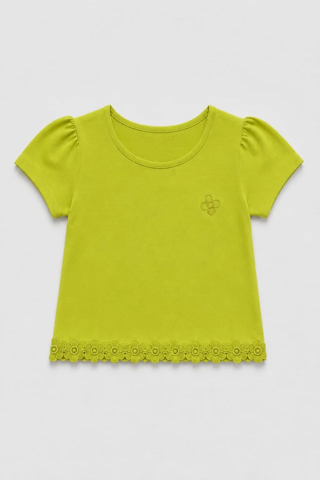 Remera Manga Corta Florcitas Kids
