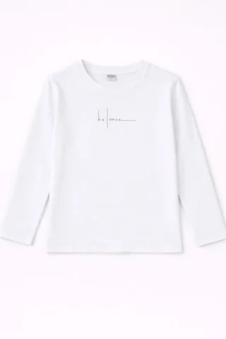 Remera manga larga de niño con estampa delicada en frente ¨balance¨ - Vista 3