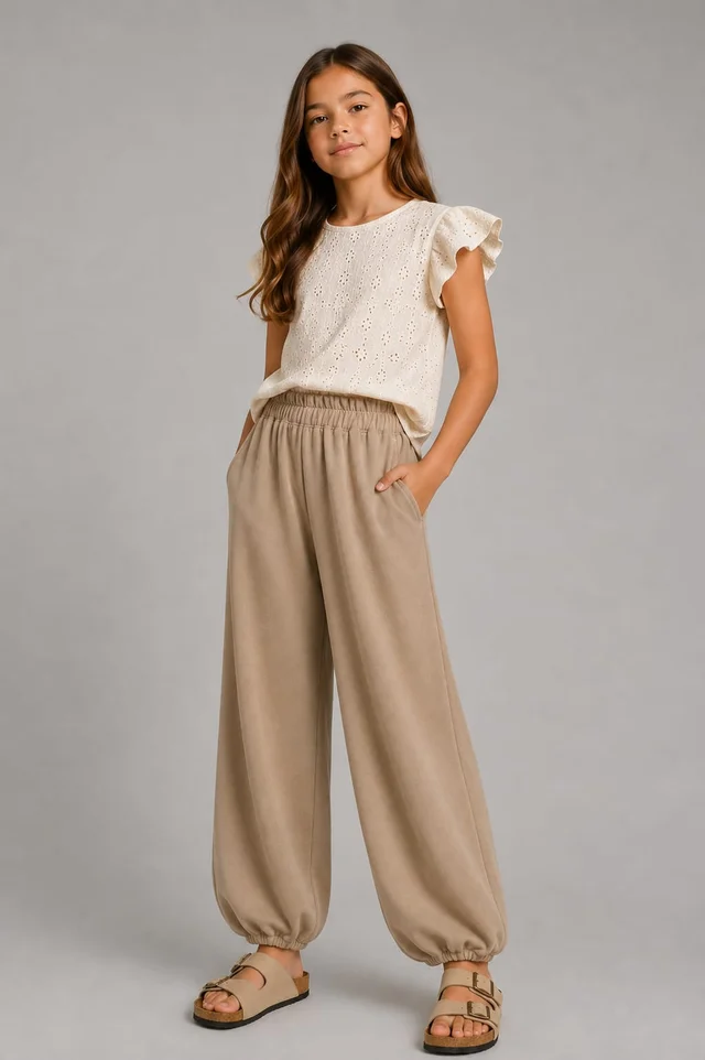 Pantalón Palazo Sastrero Con Elástico Kids