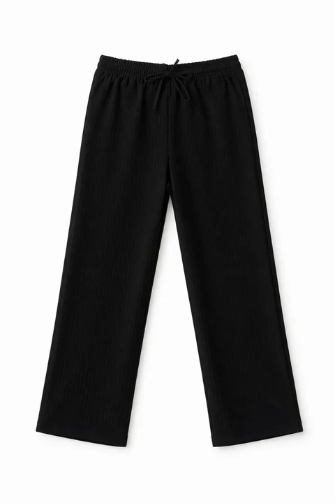 Pantalon de niña de morley basta ancha recto tipo gamuzado