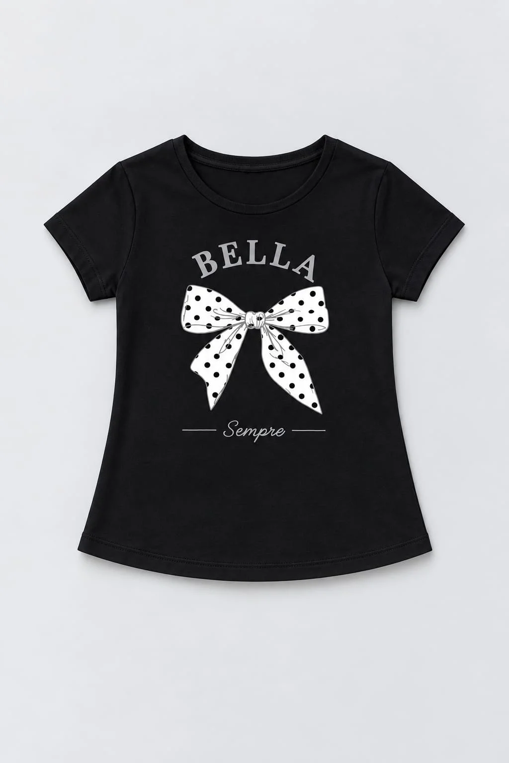 Remera Manga Corta Moño Lunares Kids