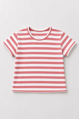 Remera Manga Corta Rayada Teens - Vista 4