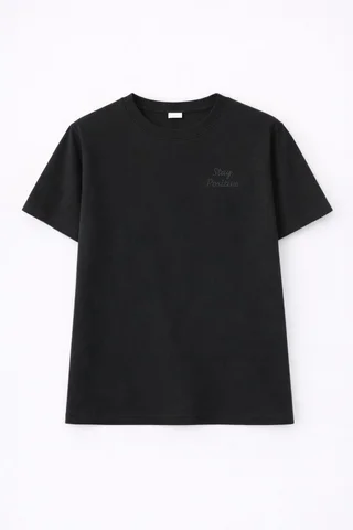 Remera de teen varon manga corta lisa con bordado  al tono - Vista 3