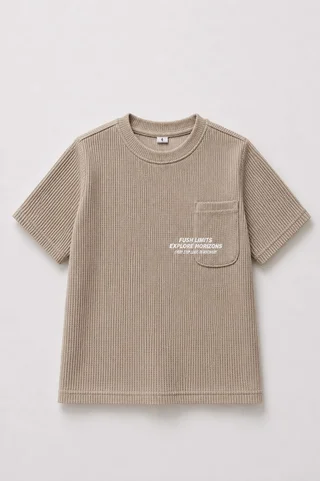Remera Manga Corta Waffle Limits Kids - Vista 2